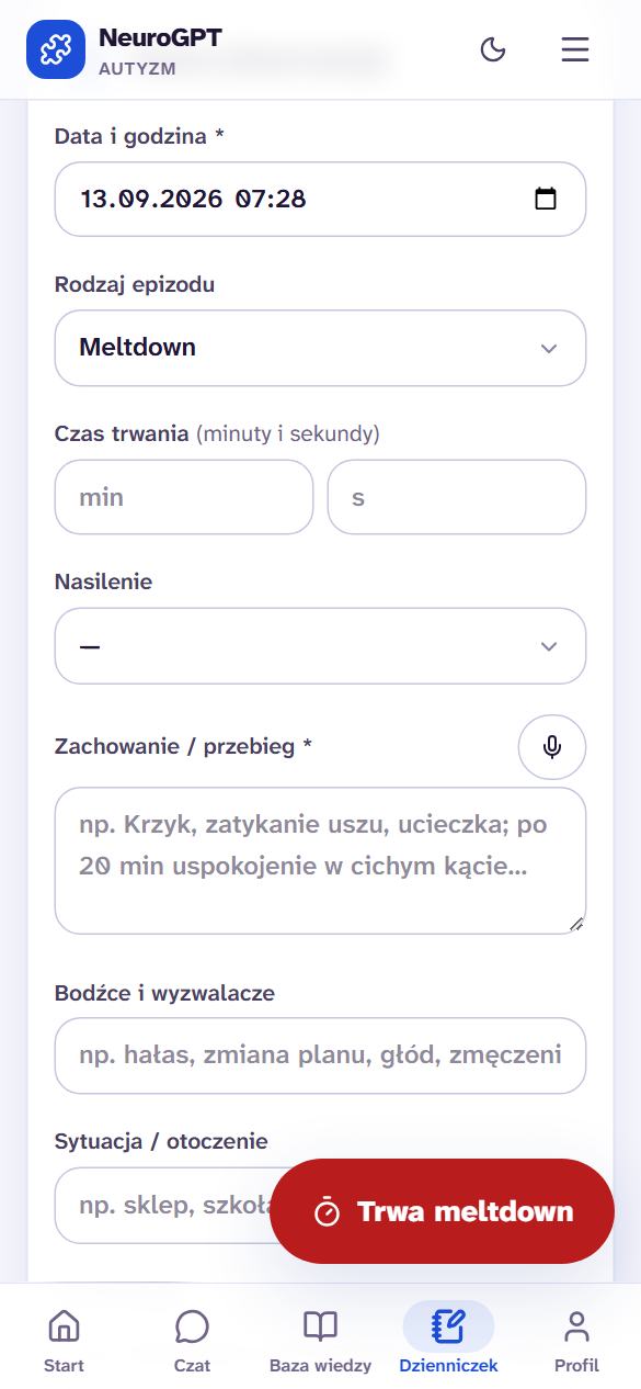Wpis wypełniony automatycznie