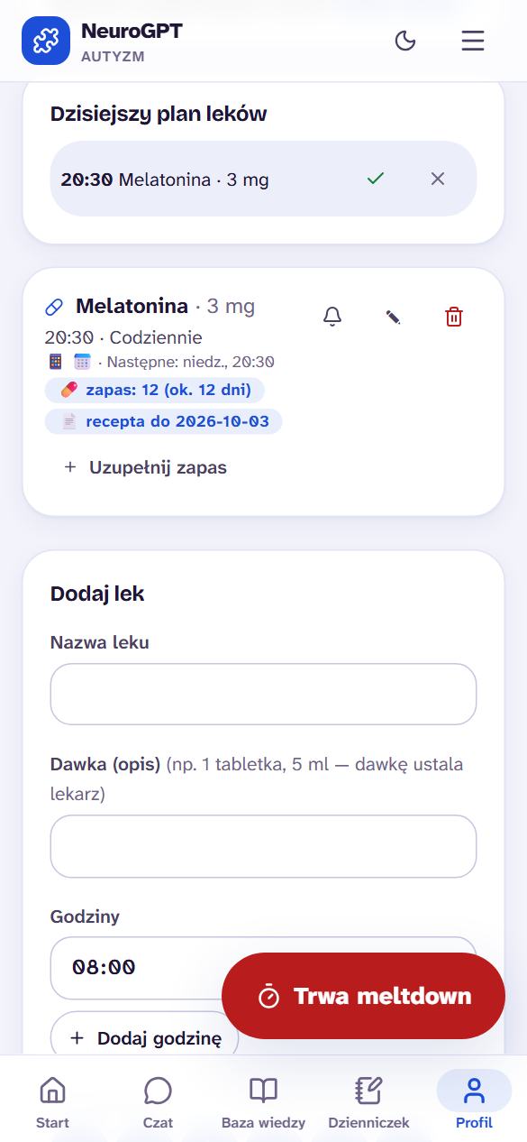 Przypomnienia o lekach